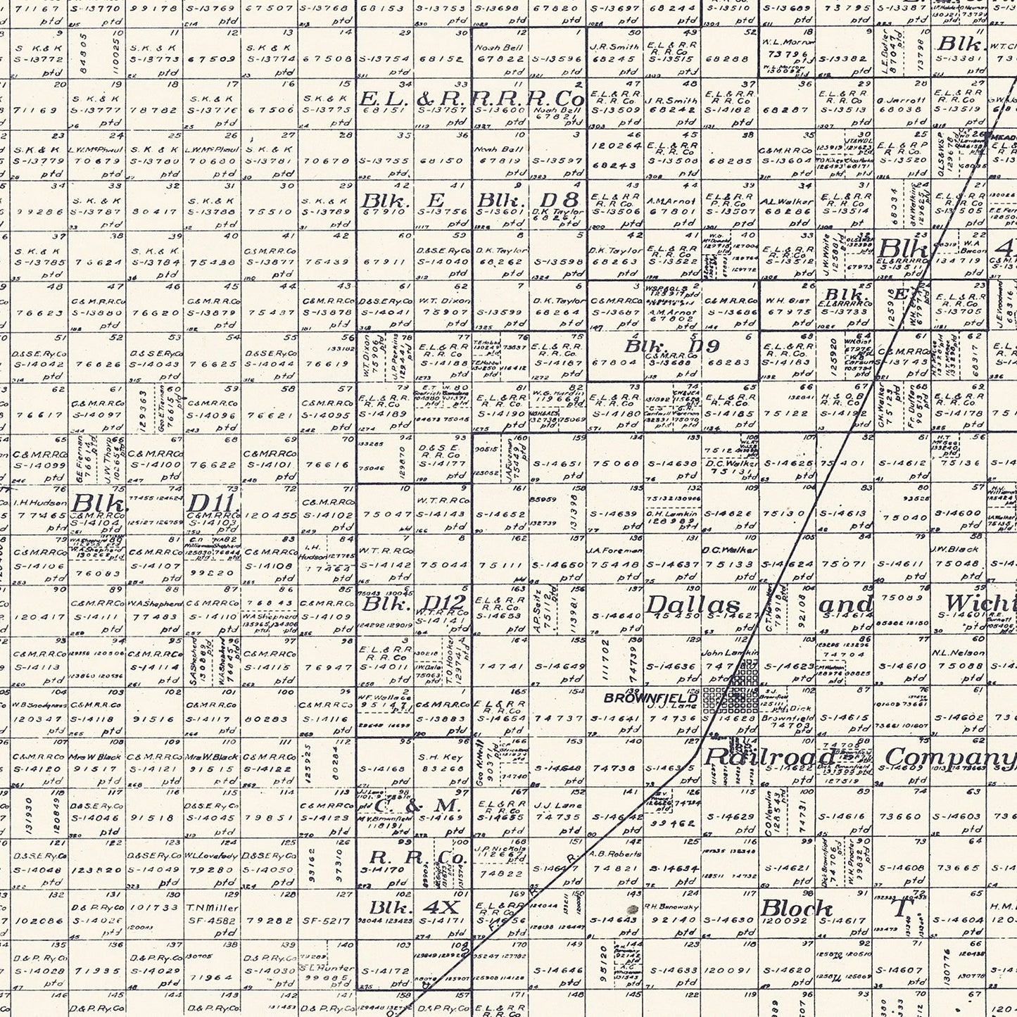 Vintage Map of Terry County, Texas 1926