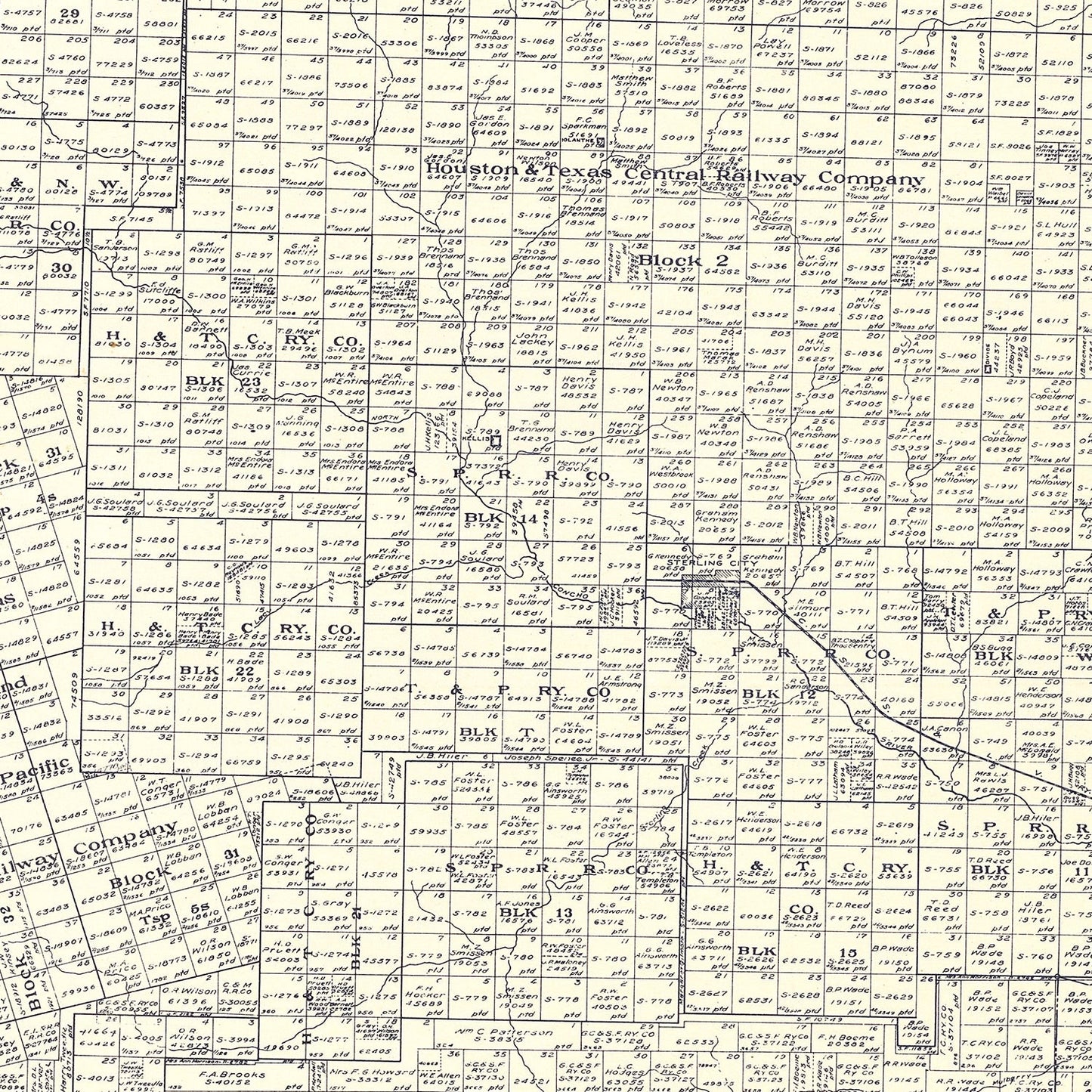 Vintage Map of Sterling County, Texas 1926