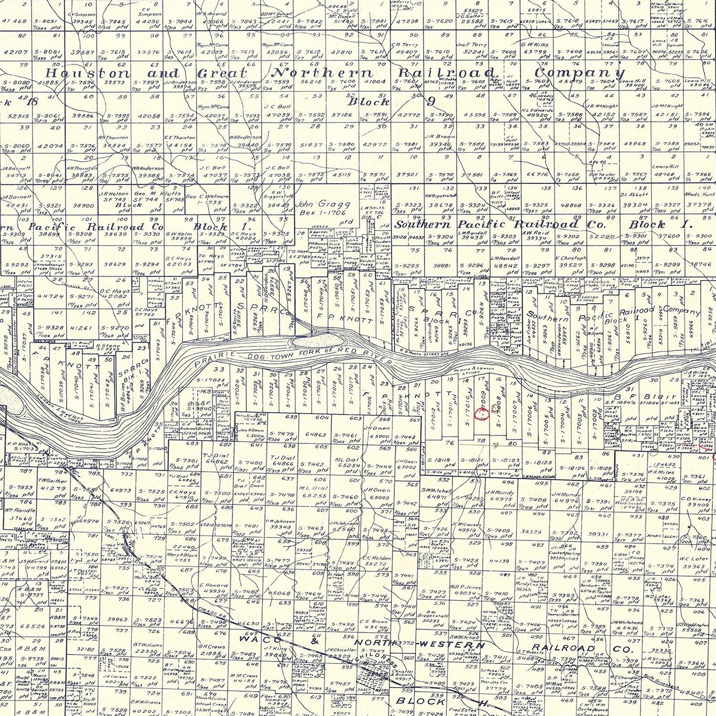 Vintage Map of Childress County, Texas 1921