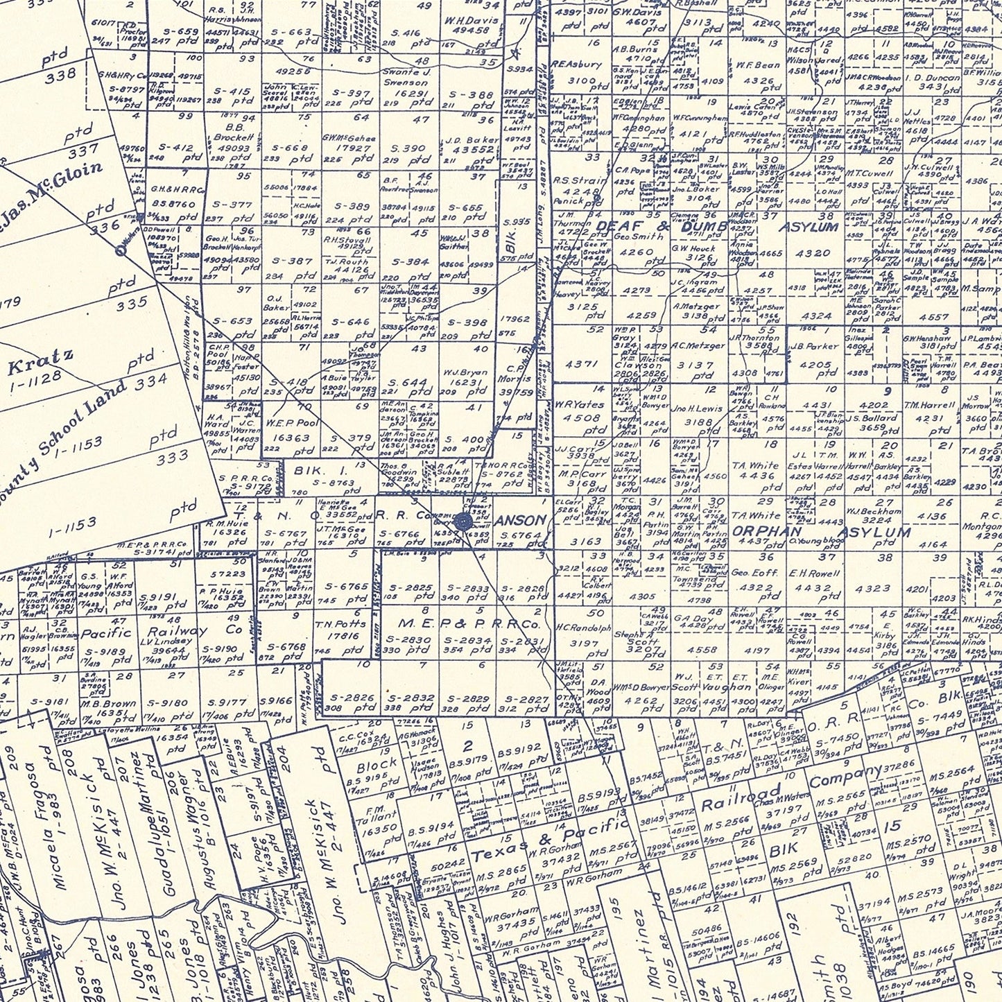 Vintage Map of Jones County, Texas 1921