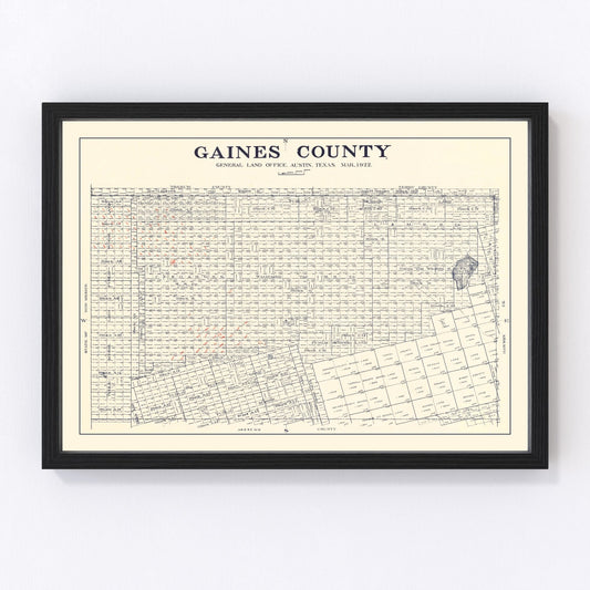 Vintage Map of Gaines County, Texas 1922