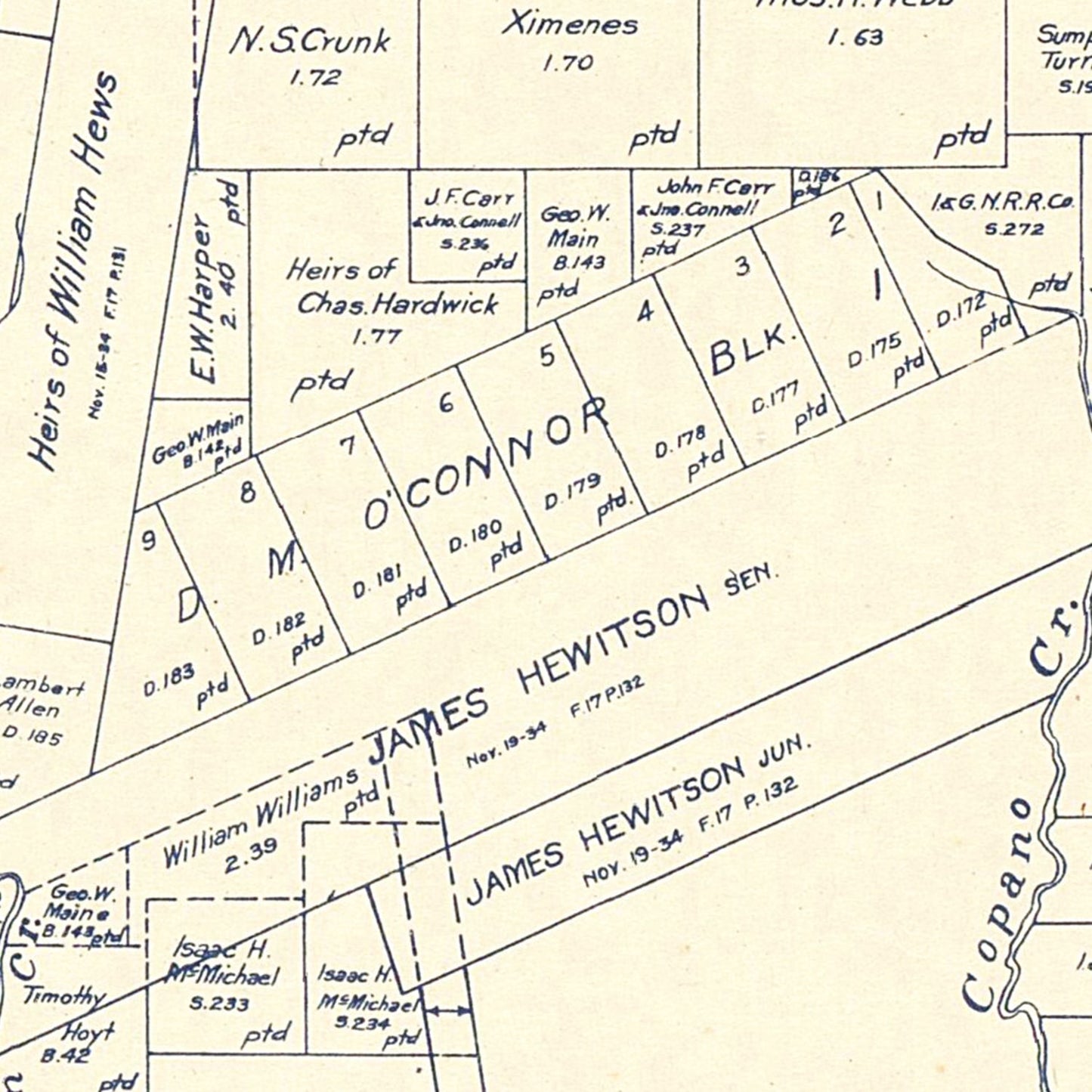 Vintage Map of Refugio County, Texas 1921