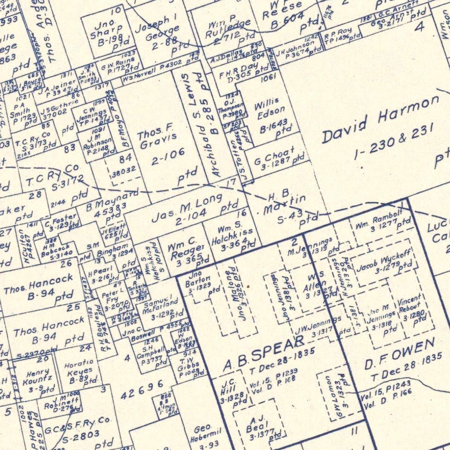 Vintage Map of Burnet County, Texas 1924