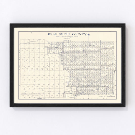 Vintage Map of Deaf Smith County, Texas 1926