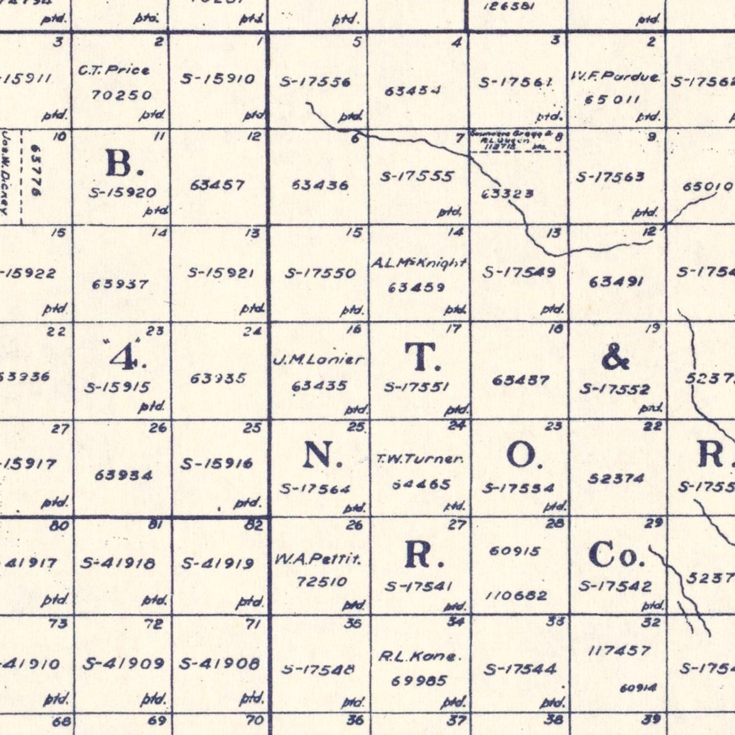 Vintage Map of Hartley County, Texas 1925
