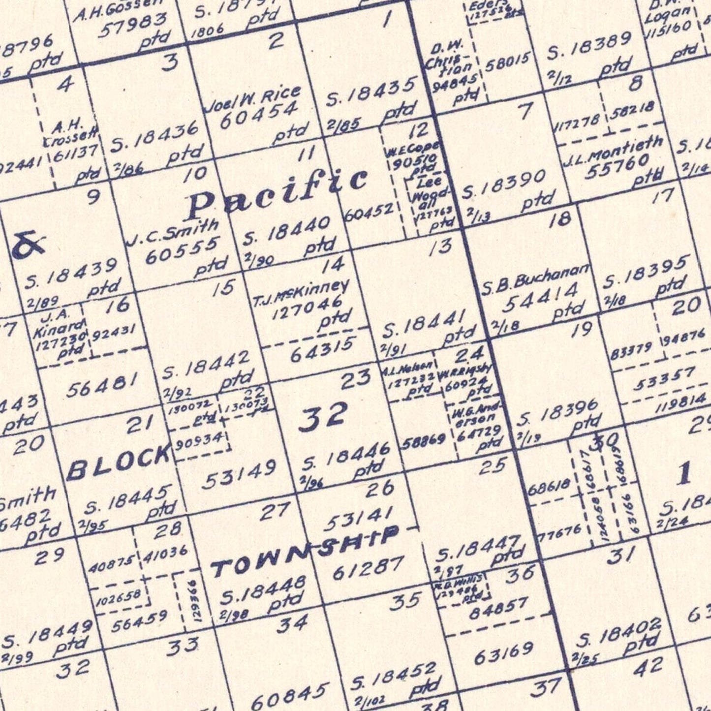 Vintage Map of Howard County, Texas 1922