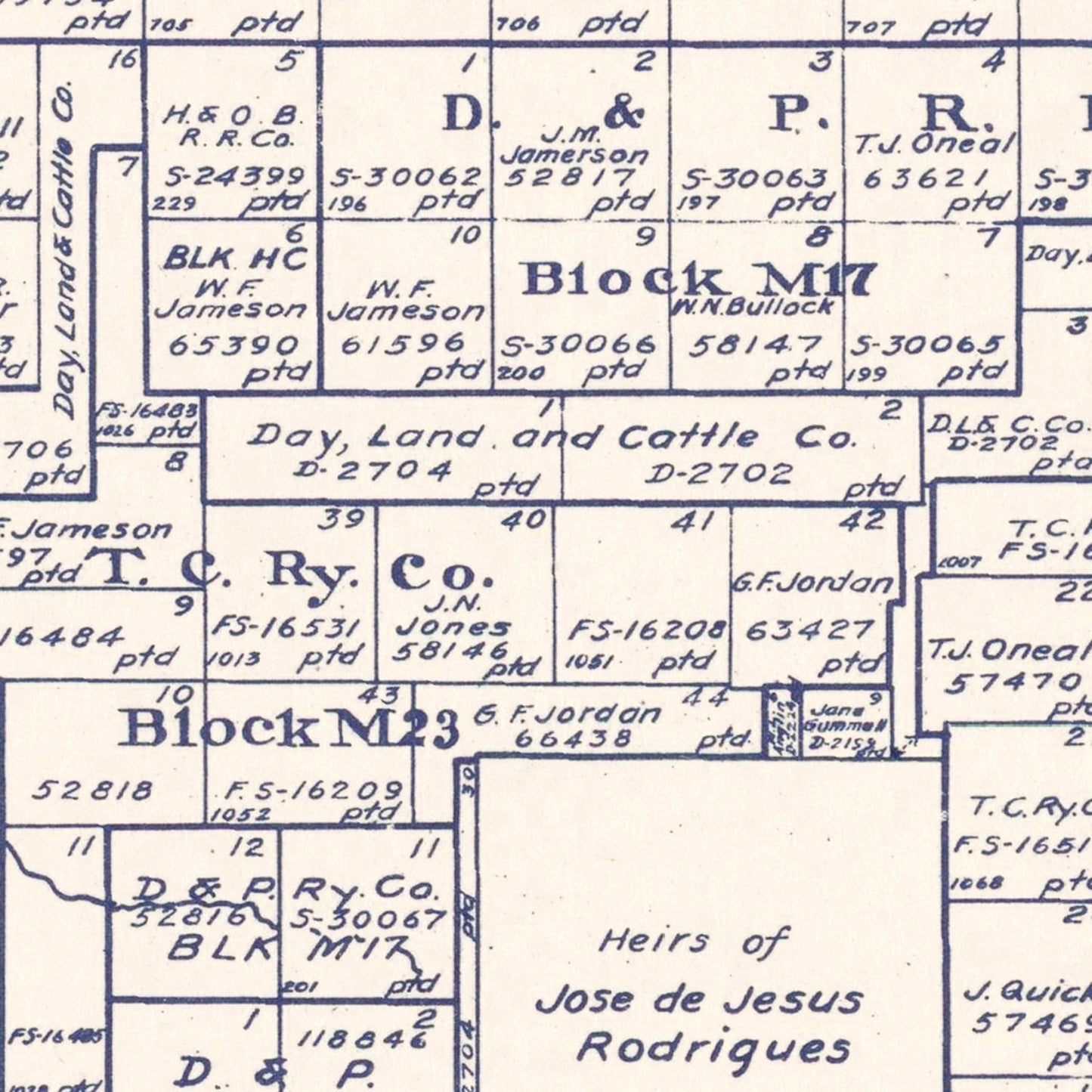 Vintage Map of Hutchinson County, Texas 1922