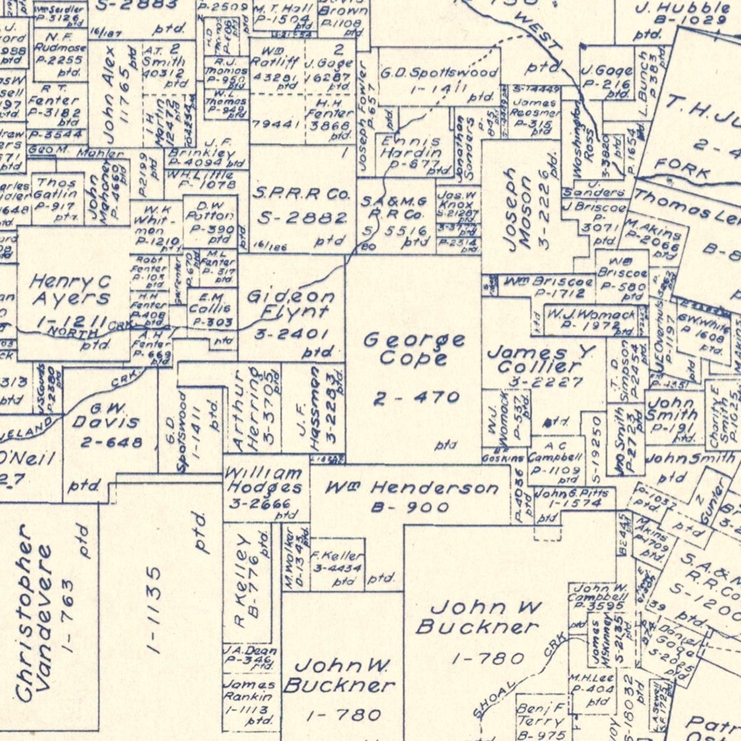 Vintage Map of Jack County, Texas 1925