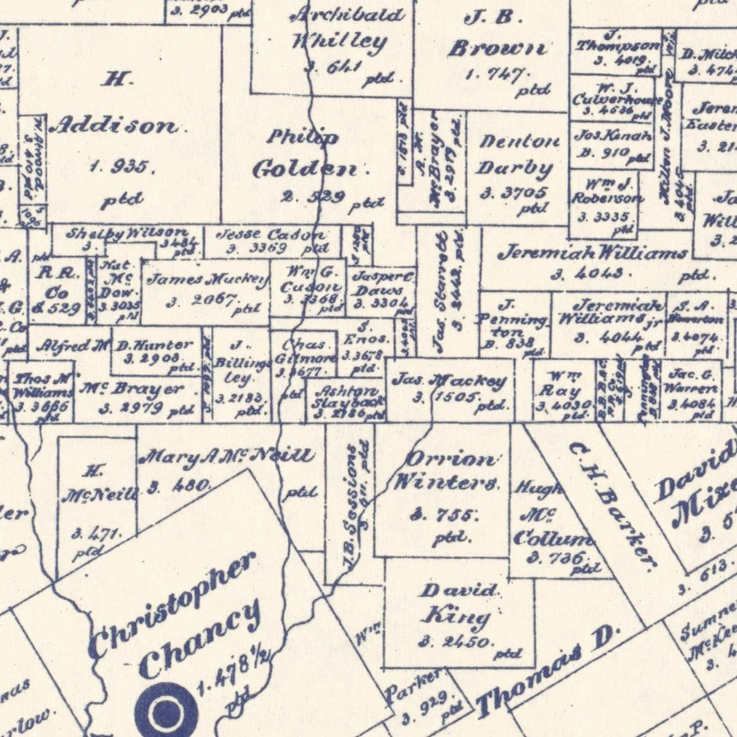 Vintage Map of Johnson County, Texas 1927