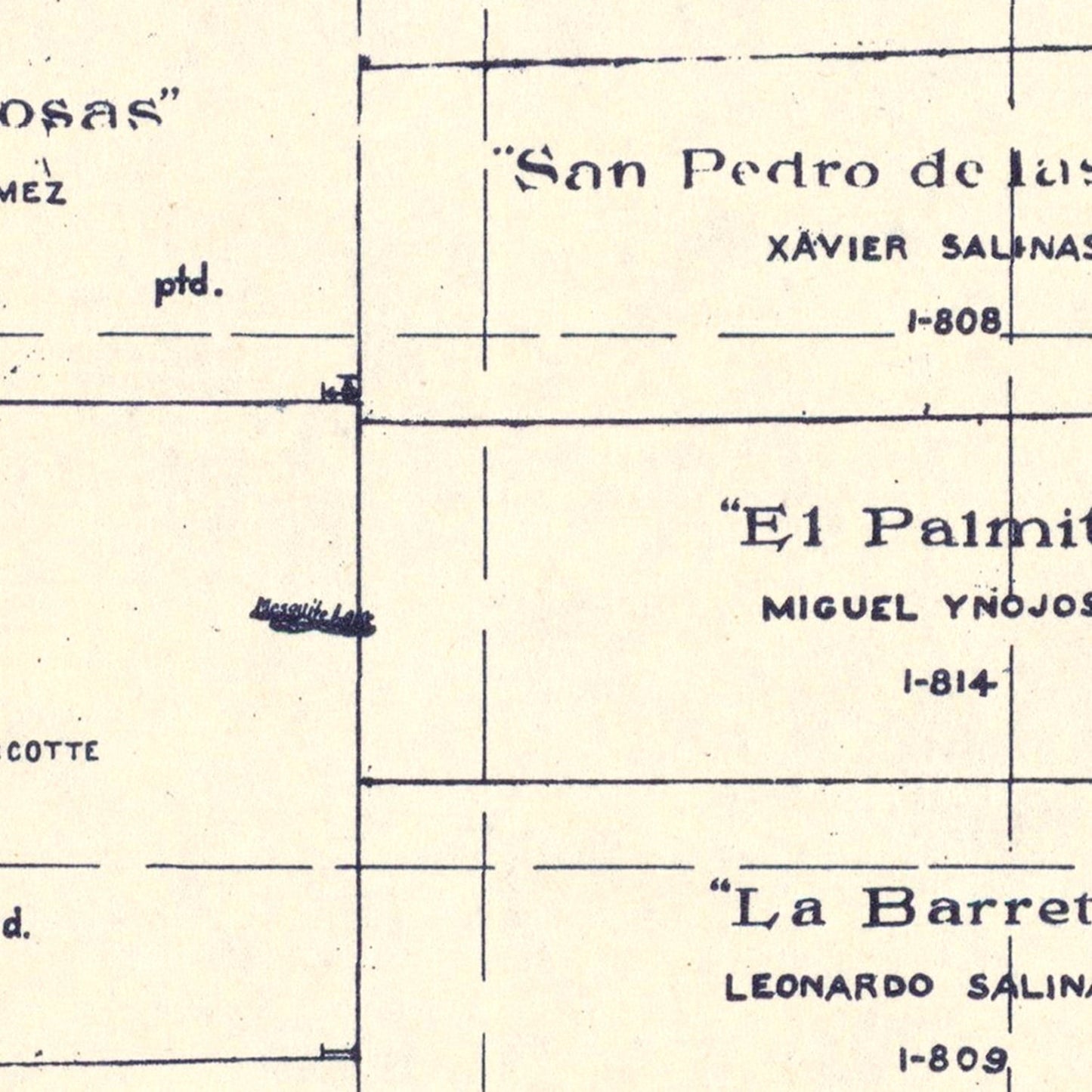 Vintage Map of Kenedy County, Texas 1921