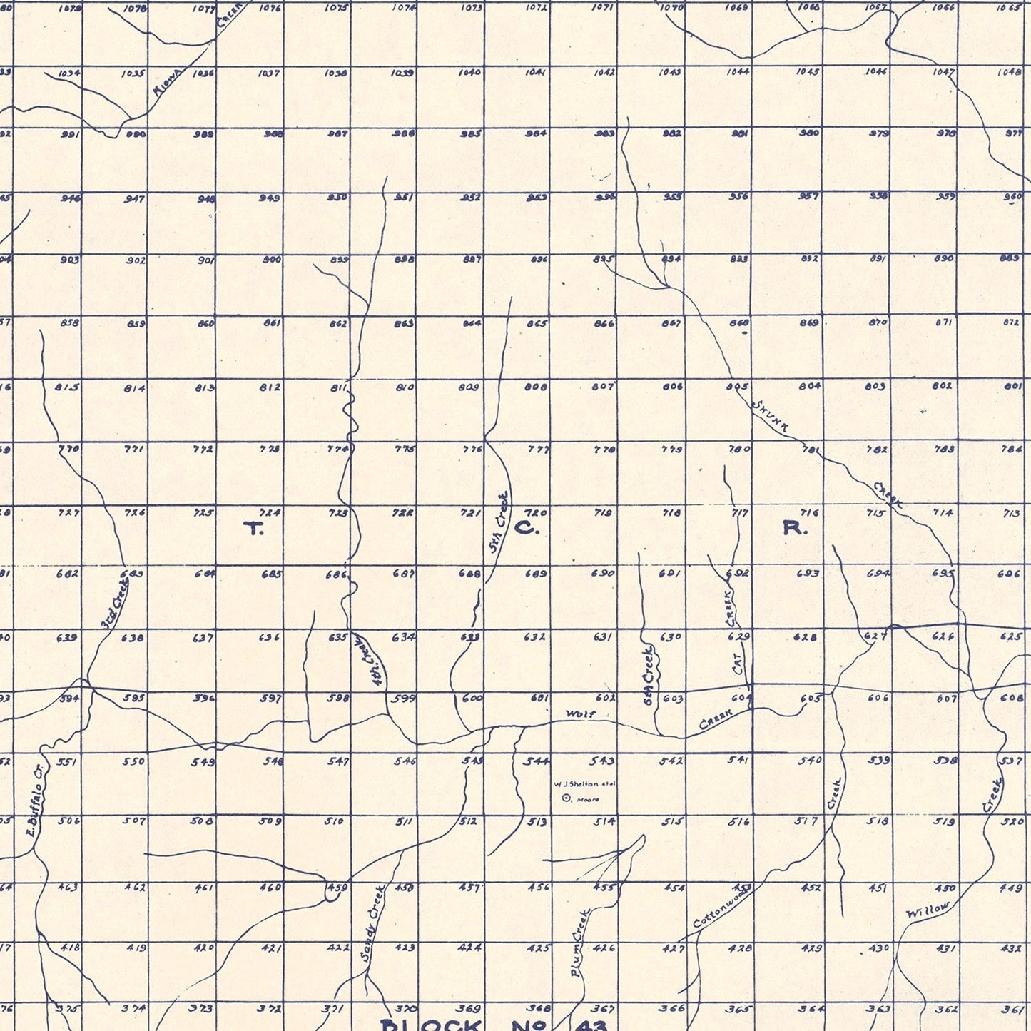 Vintage Map of Limestone County, Texas 1927