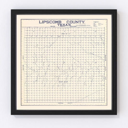 Vintage Map of Limestone County, Texas 1927