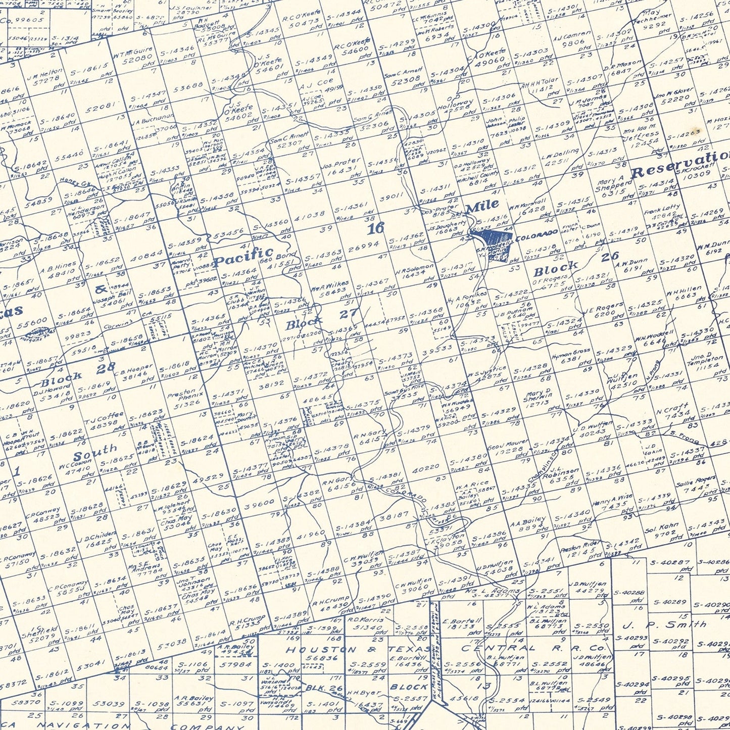 Vintage Map of Mitchell County, Texas 1922