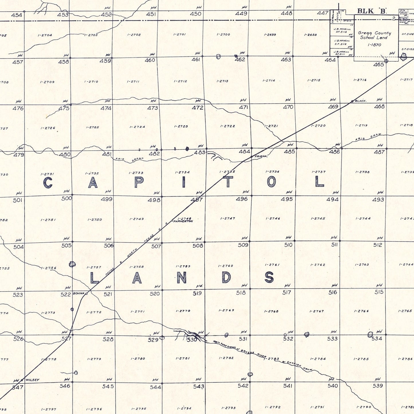 Vintage Map of Parmer County, Texas 1926