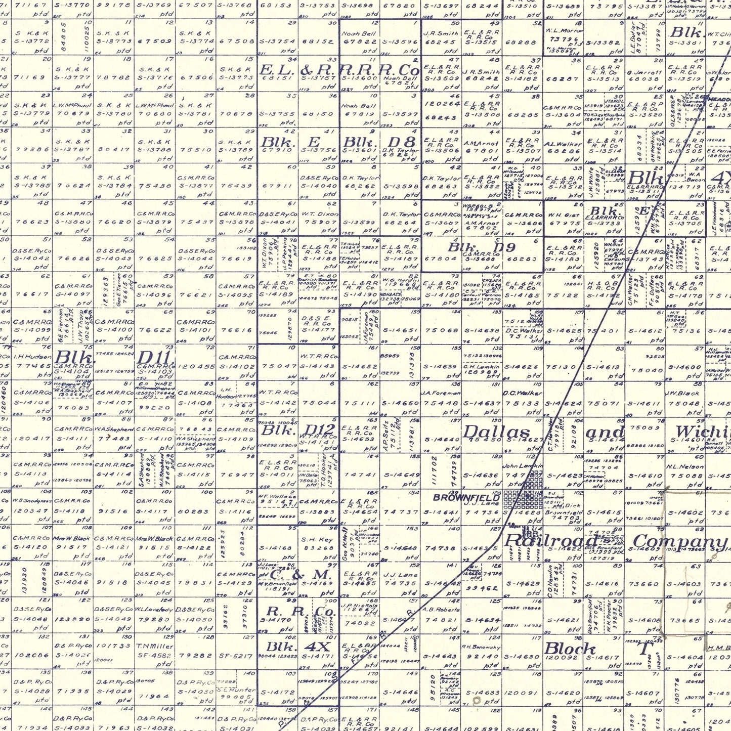 Vintage Map of Terry County, Texas 1926