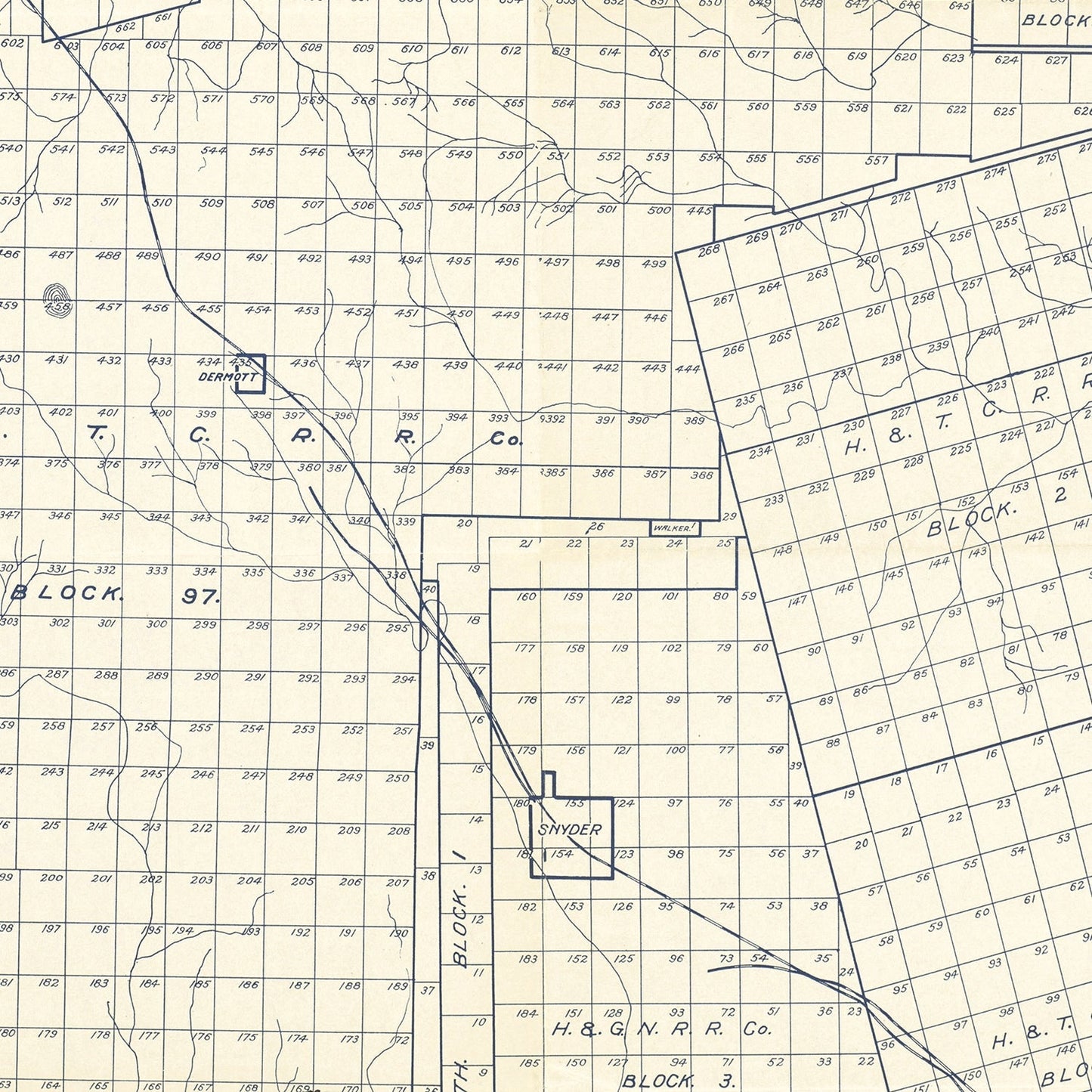 Vintage Map of Scurry County, Texas 1923