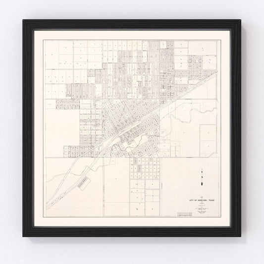 Vintage Map of Abilene, Texas 1930