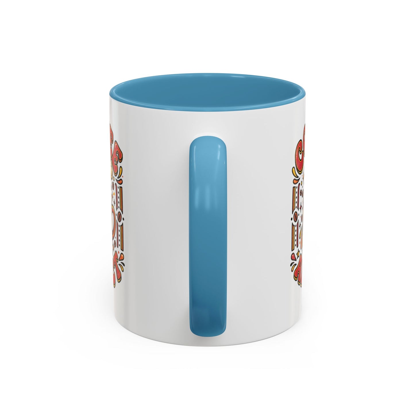 Coffee Addict Accent Mug — "Coffee Power" Retro Coffee Lover Gift (11oz/15oz)