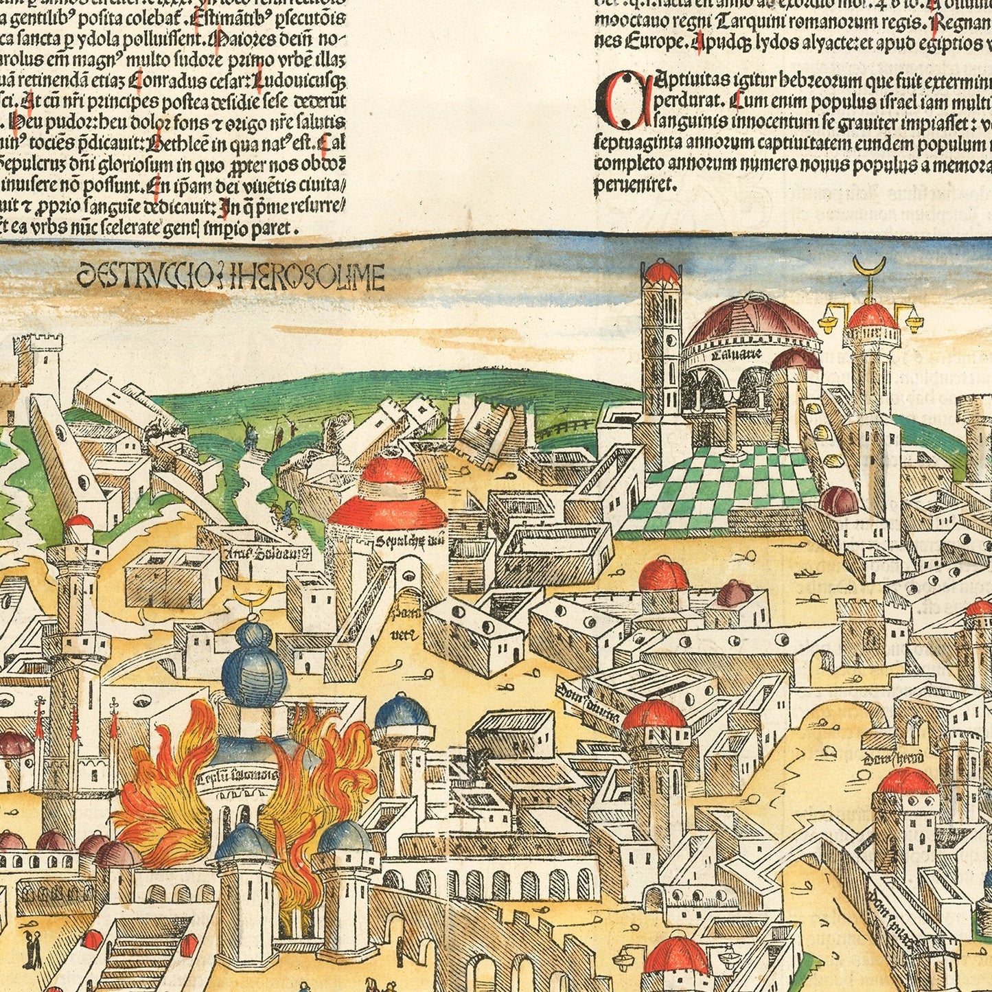Vintage Holy Land Map 1493