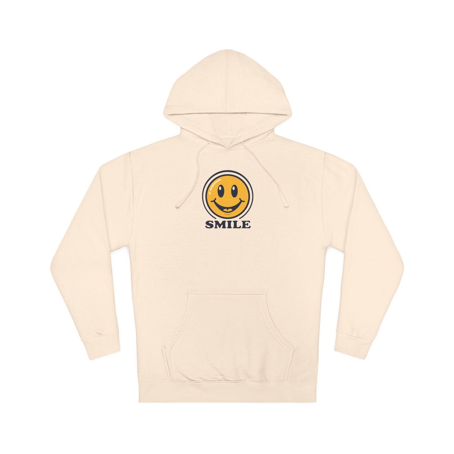 Smile Smiley Face Hoodie — Retro Yellow Emoticon Graphic Pullover