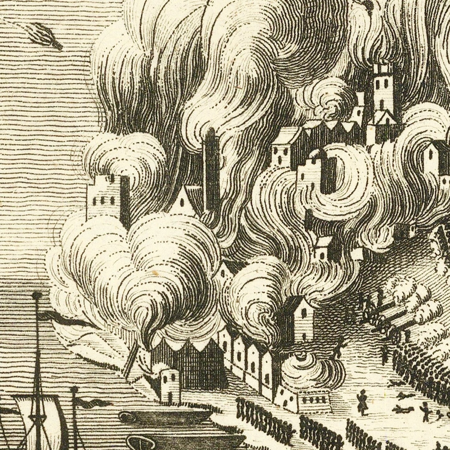 Vintage Battle of Bunker Hill Map 1775