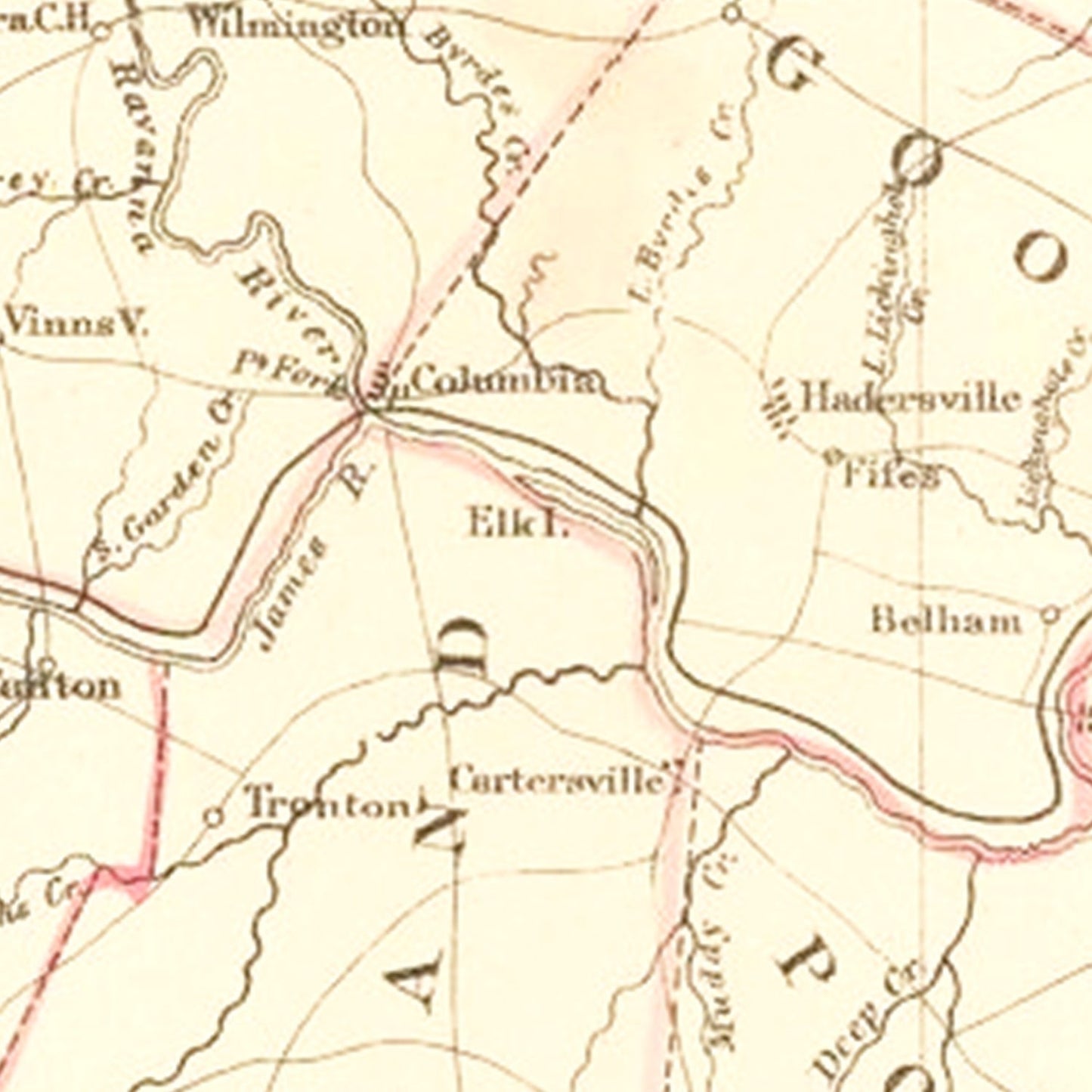 Vintage Map of the Seat of War in Virginia 1863
