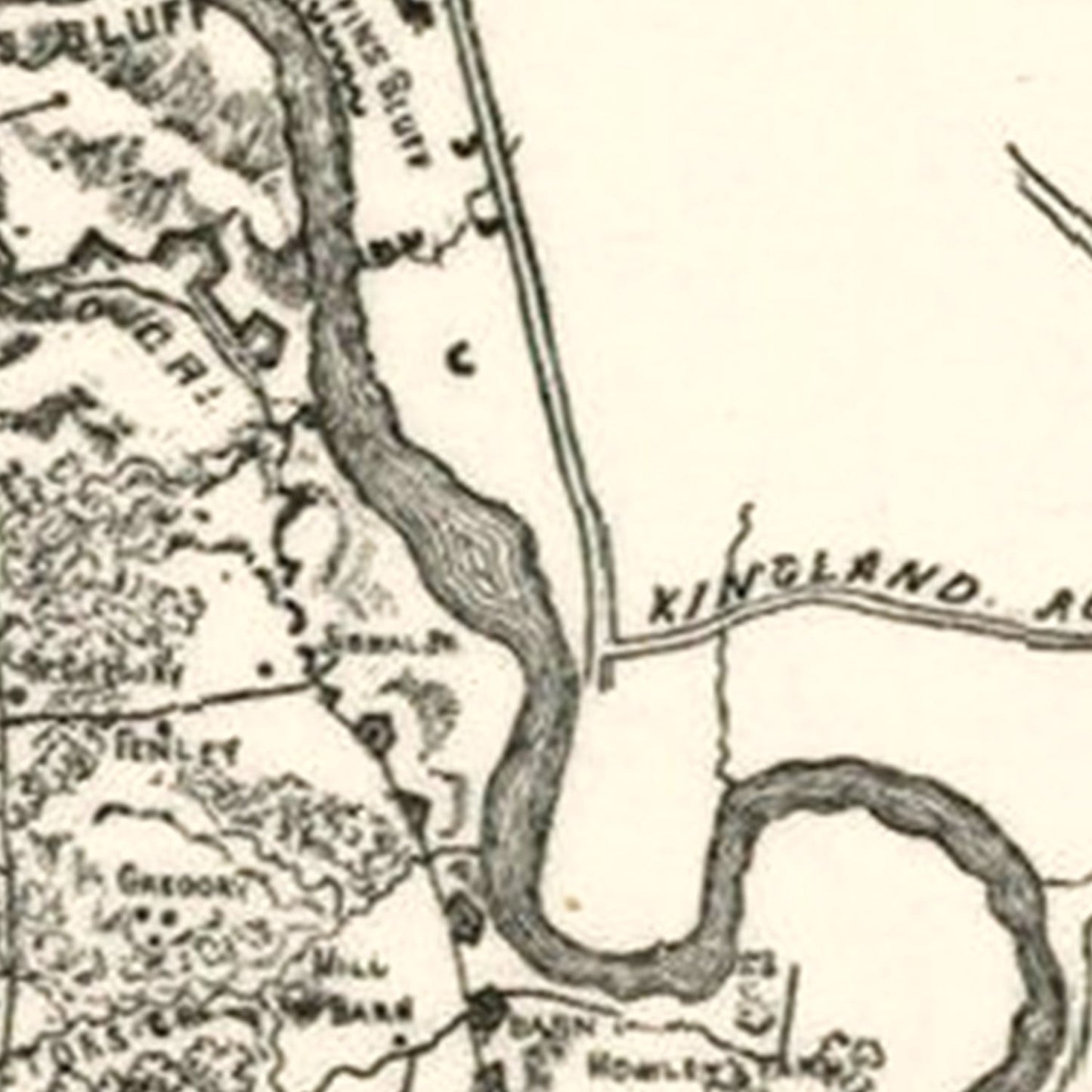 Vintage Map of Richmond & Petersburg, VA 1864