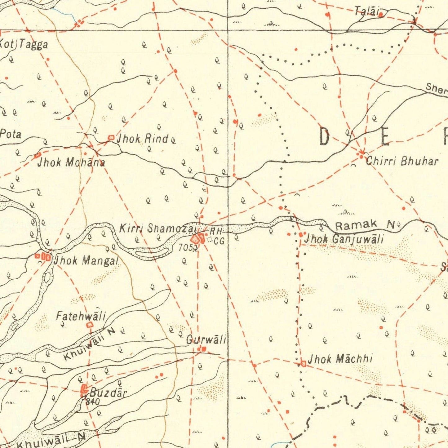Vintage World War II India Map 1932