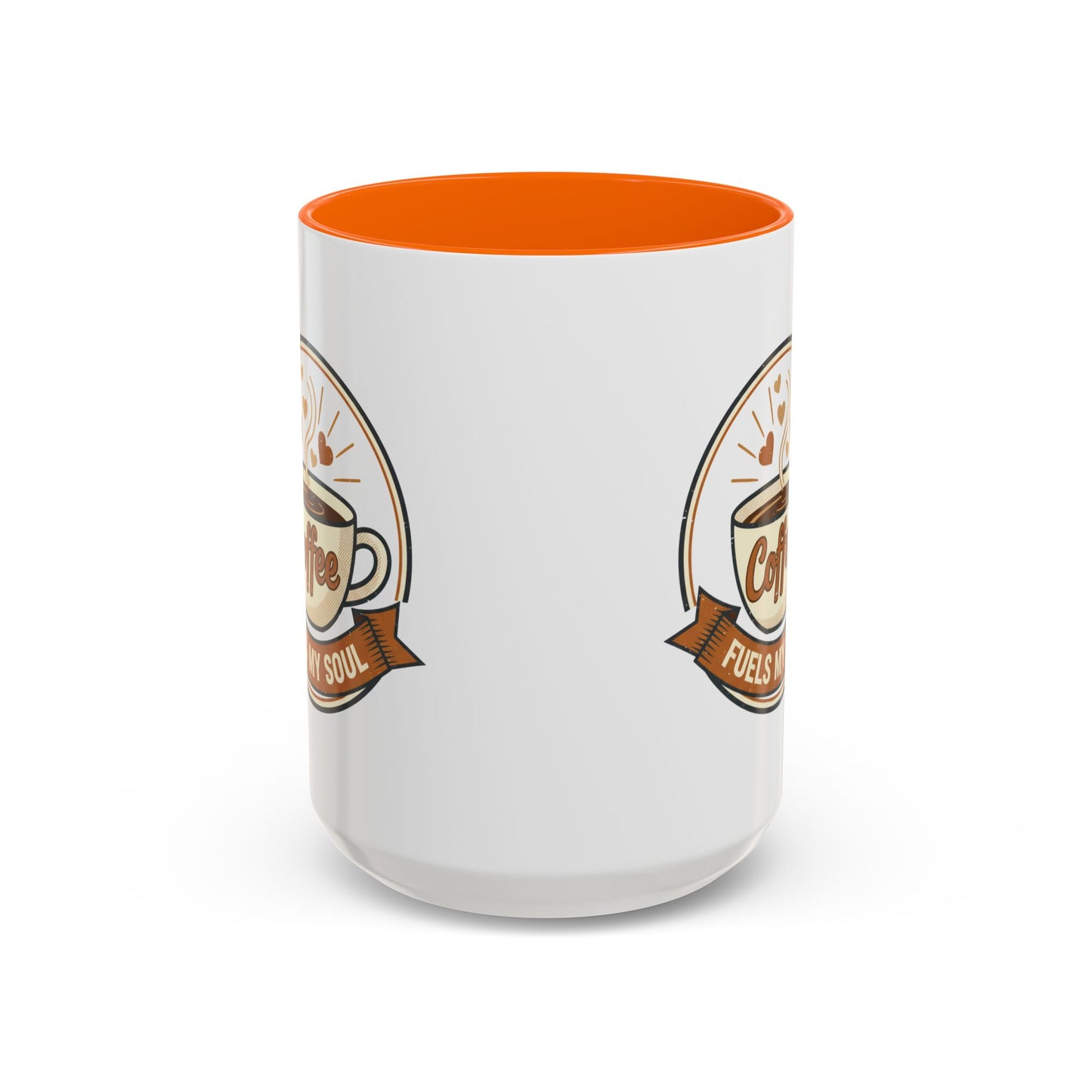 Coffee Mug - "Coffee Fuels My Soul" Accent Ceramic Mug (11/15oz)