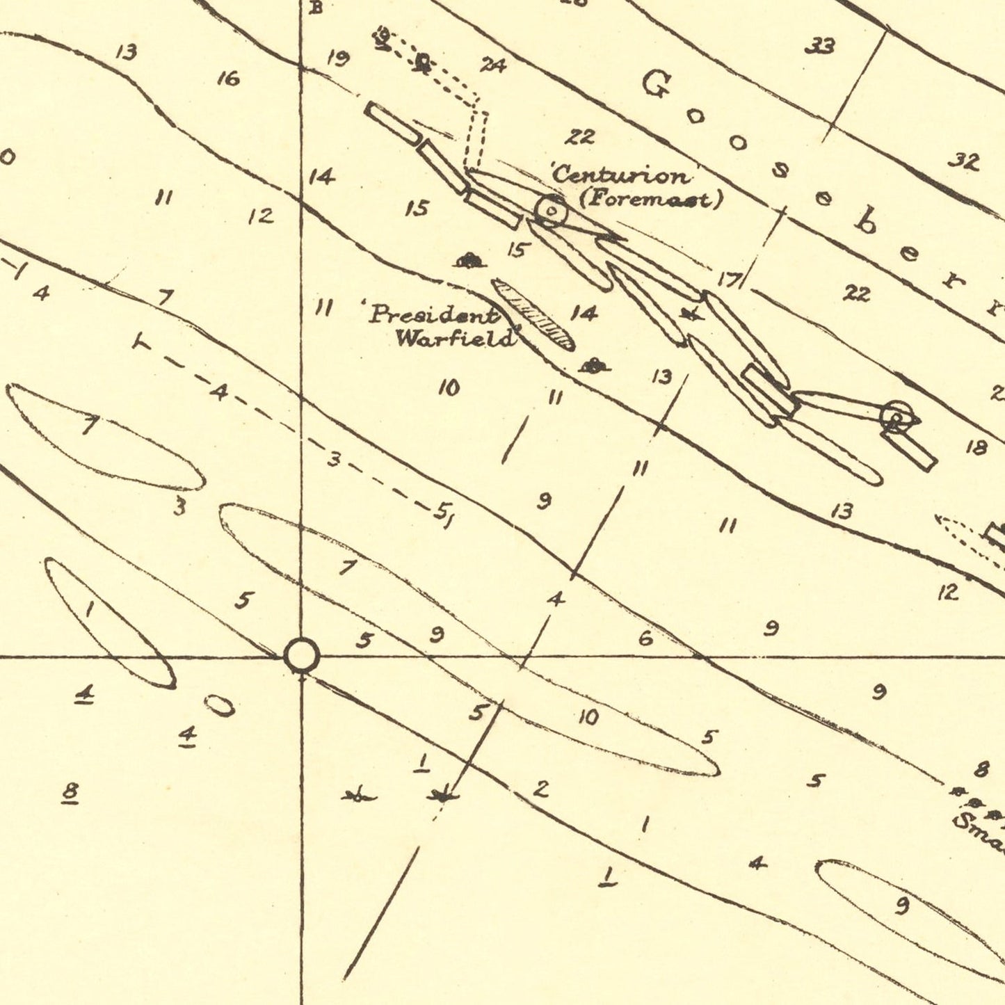 Vintage Omaha Beach World War II Map 1944