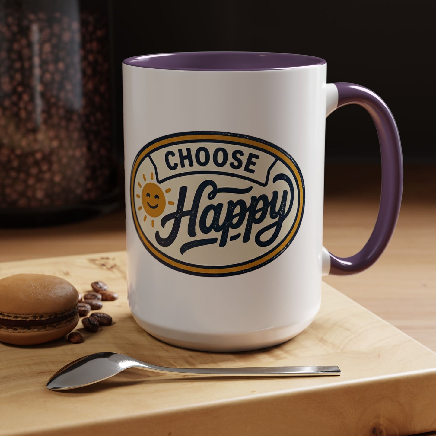 Choose Happy Coffee Mug — Inspirational Ceramic Accent Mug (11/15oz)