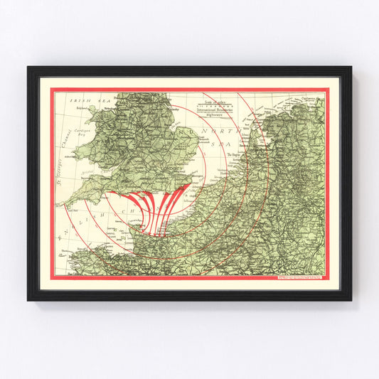 Vintage D-Day Invasion Map 1944