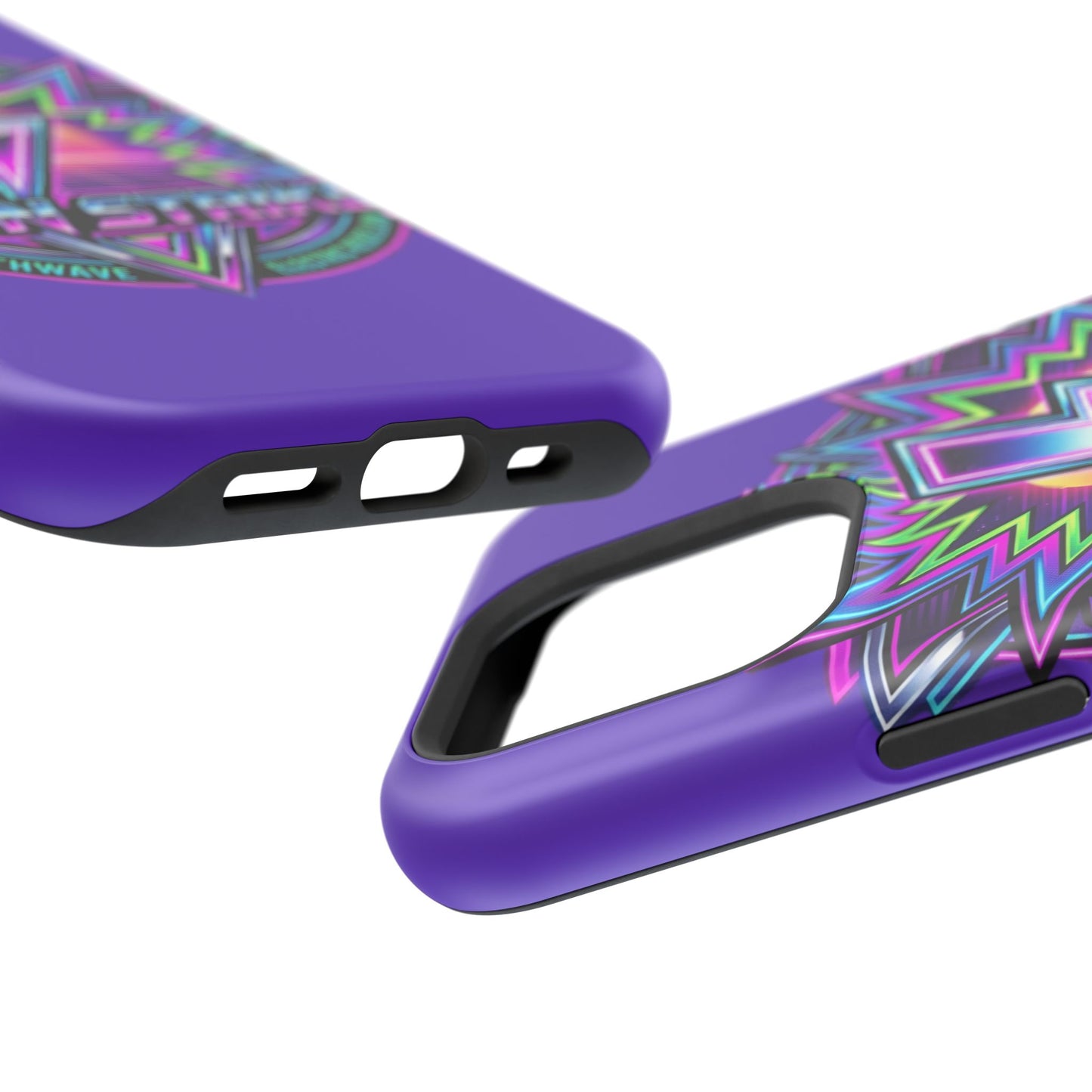 Neon Strike Phone Case — Retro 80s Lightning Magnetic Impact-Resistant Cover