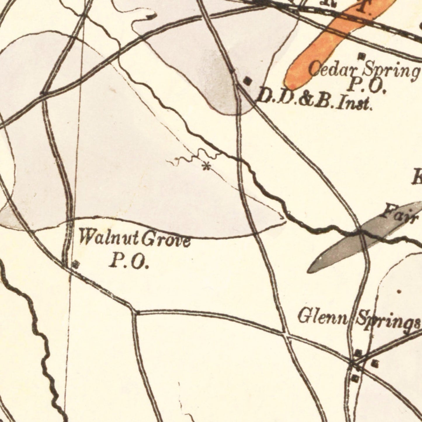 Vintage Map of Spartanburg County, South Carolina 1880