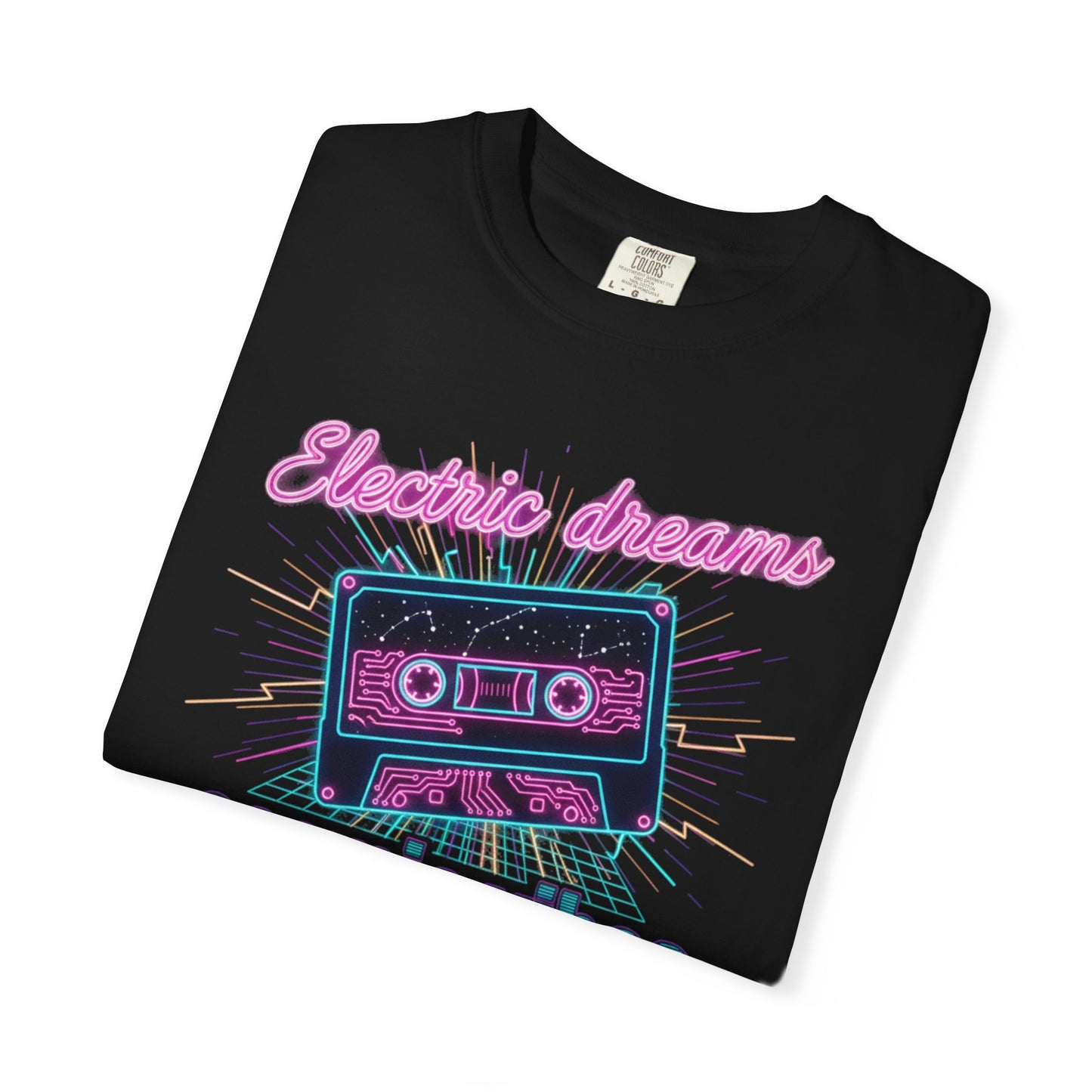 Electric Dreams cassette tape cosmic vibes T-shirt | retro 80s neon