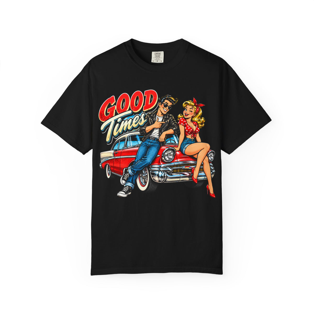 Good Times Retro Car Tee — Vintage 1950s Rockabilly Graphic T‑Shirt