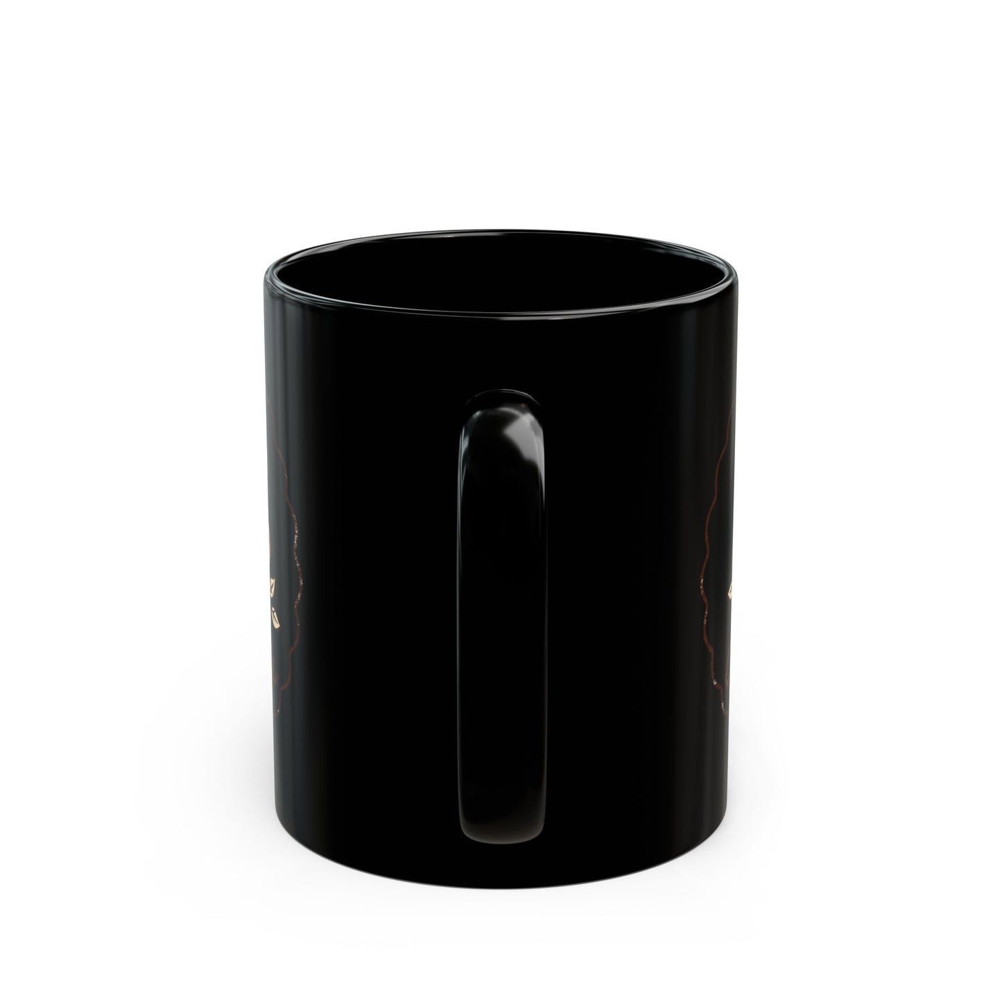 Coffee Time Black Mug – Cute Smiling Coffee Cup Ceramic Mug (11oz, 15oz)