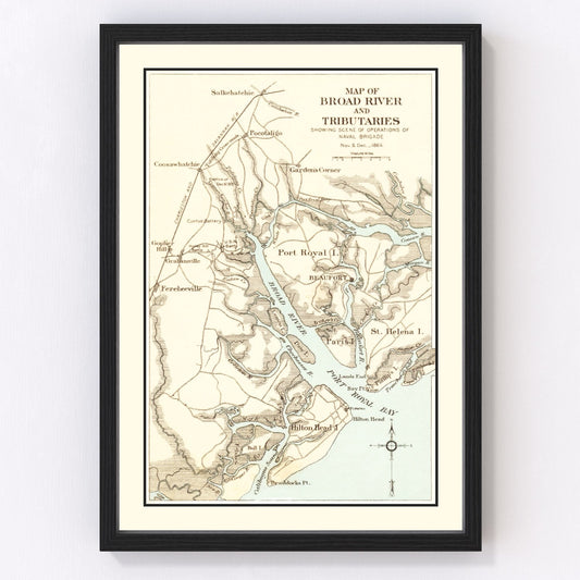Vintage Map of Broad River, SC 1903