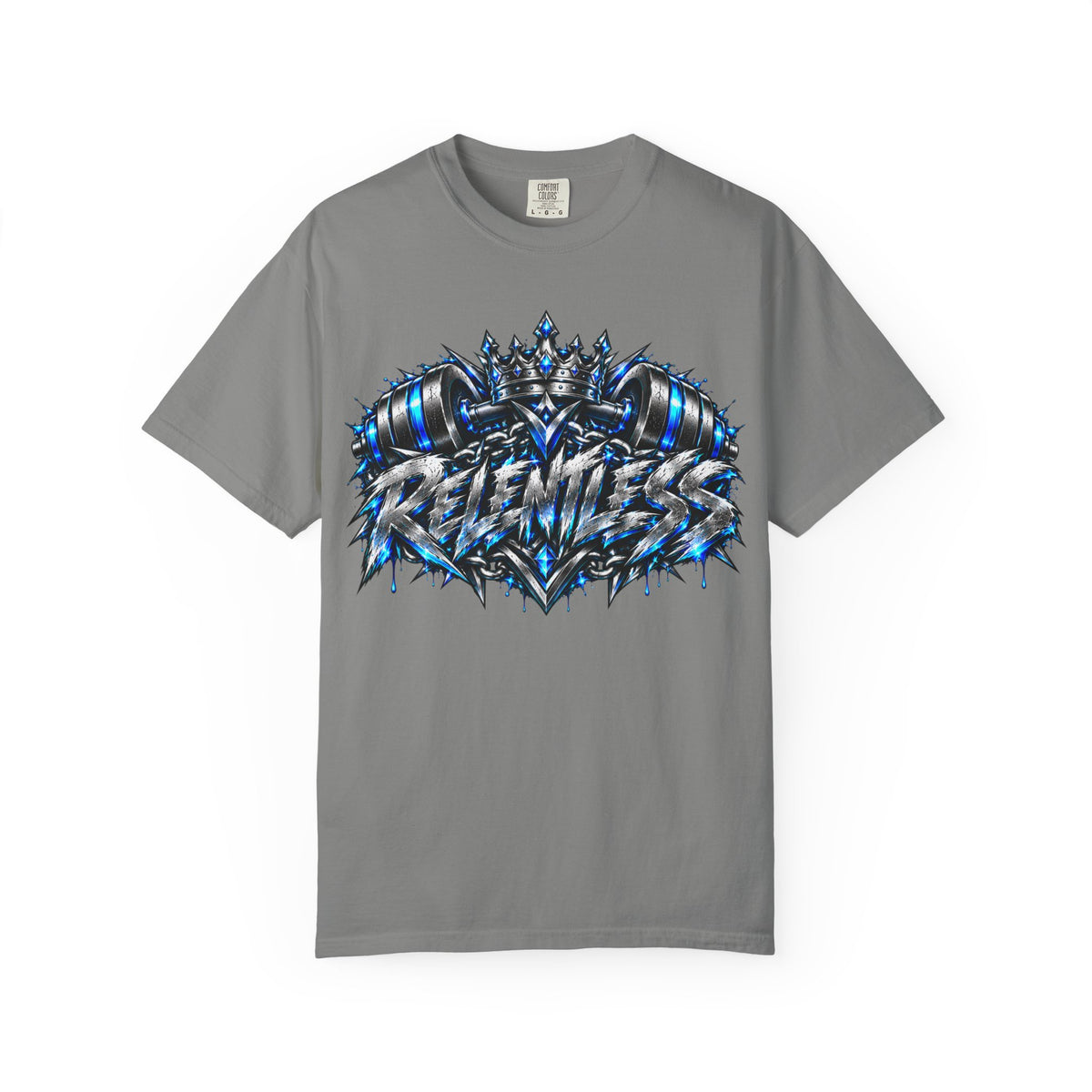 T-Shirt — Metallic Crown Graffiti Heart Graphic Tee