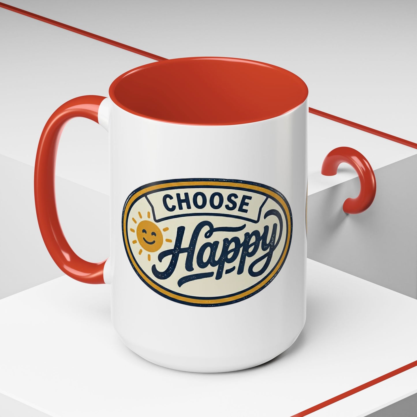 Choose Happy Coffee Mug — Inspirational Ceramic Accent Mug (11/15oz)
