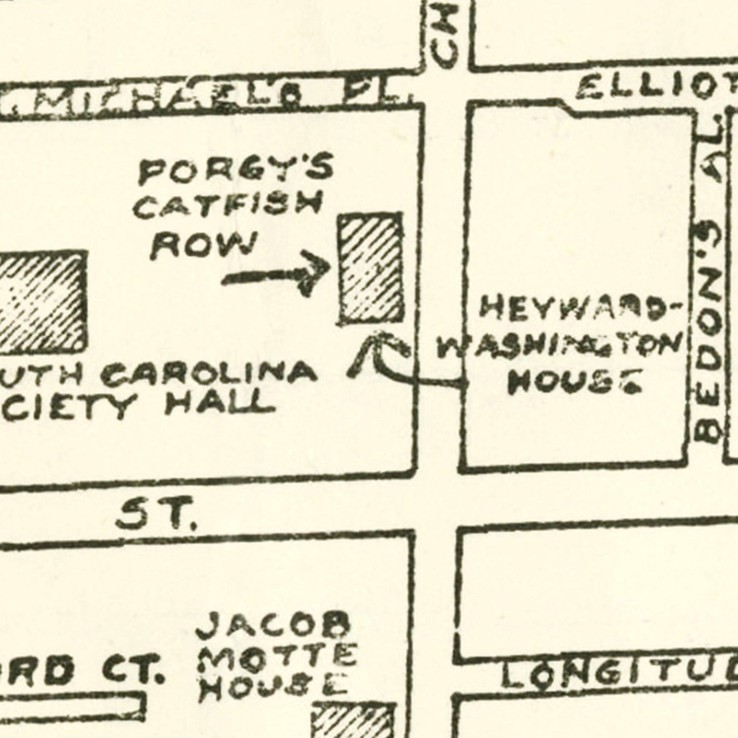 Vintage Map of Charleston, South Carolina 1946