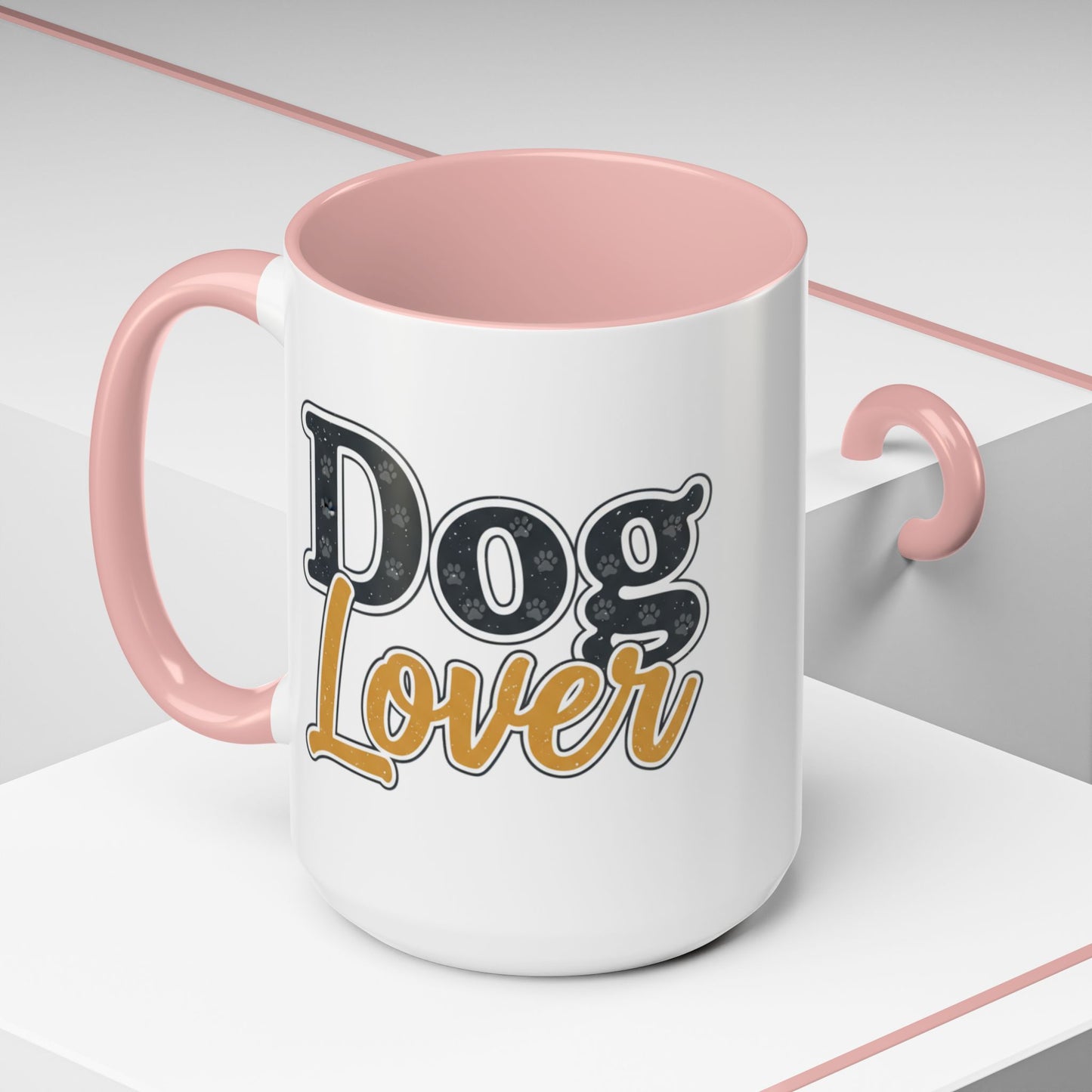 Dog Lover Accent Coffee Mug — 'Dog Lover' 11/15oz Ceramic Mug