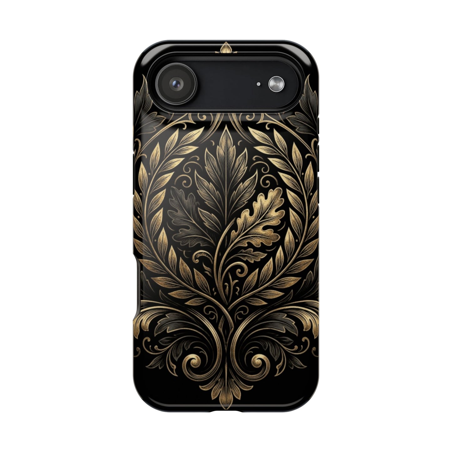 Baroque Gold Leaf Phone Case — Impact-Resistant Protective Cover