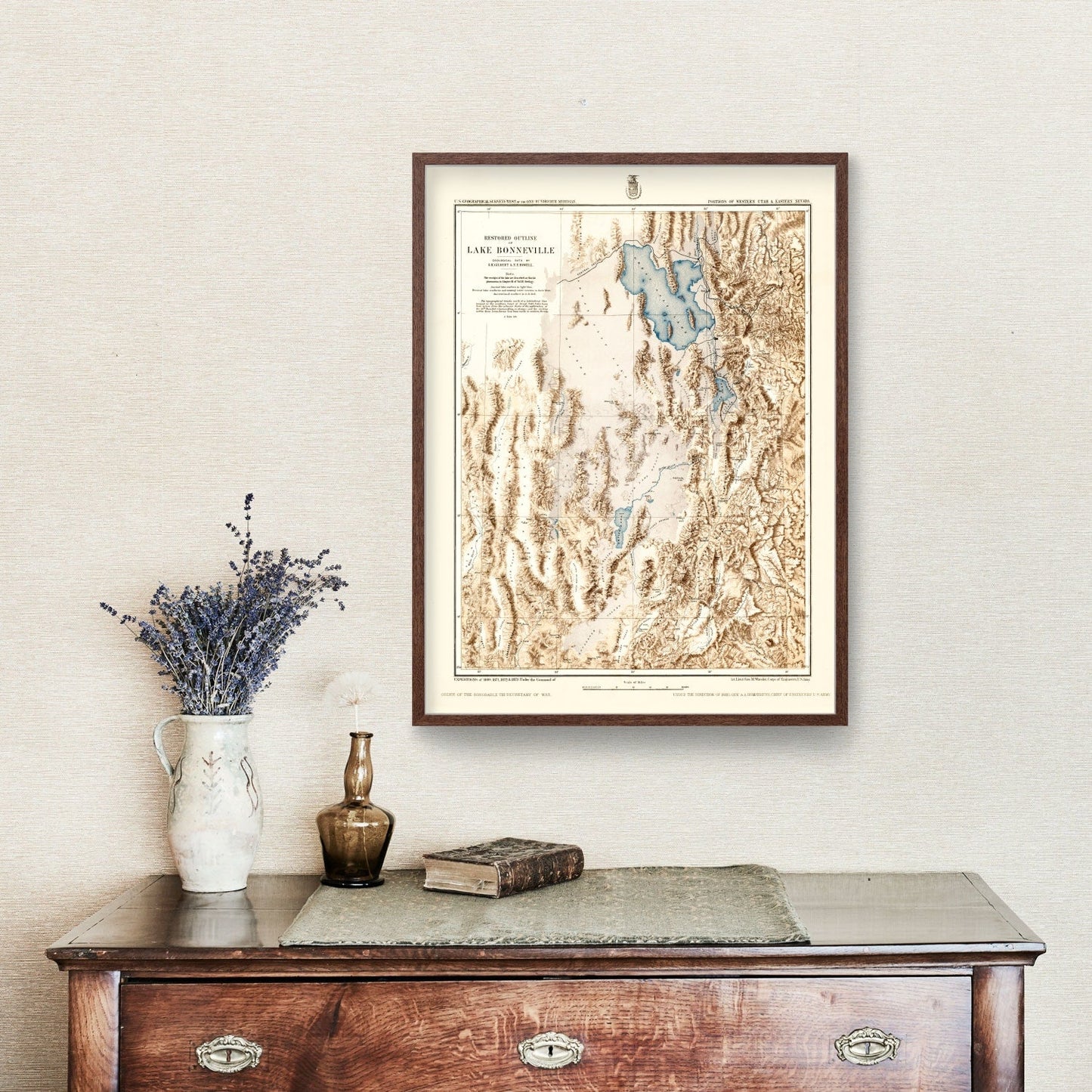 Vintage Lake Bonneville Map 1877