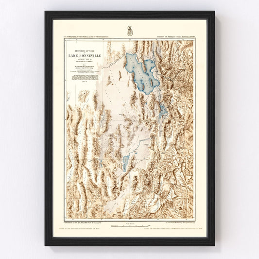 Vintage Lake Bonneville Map 1877
