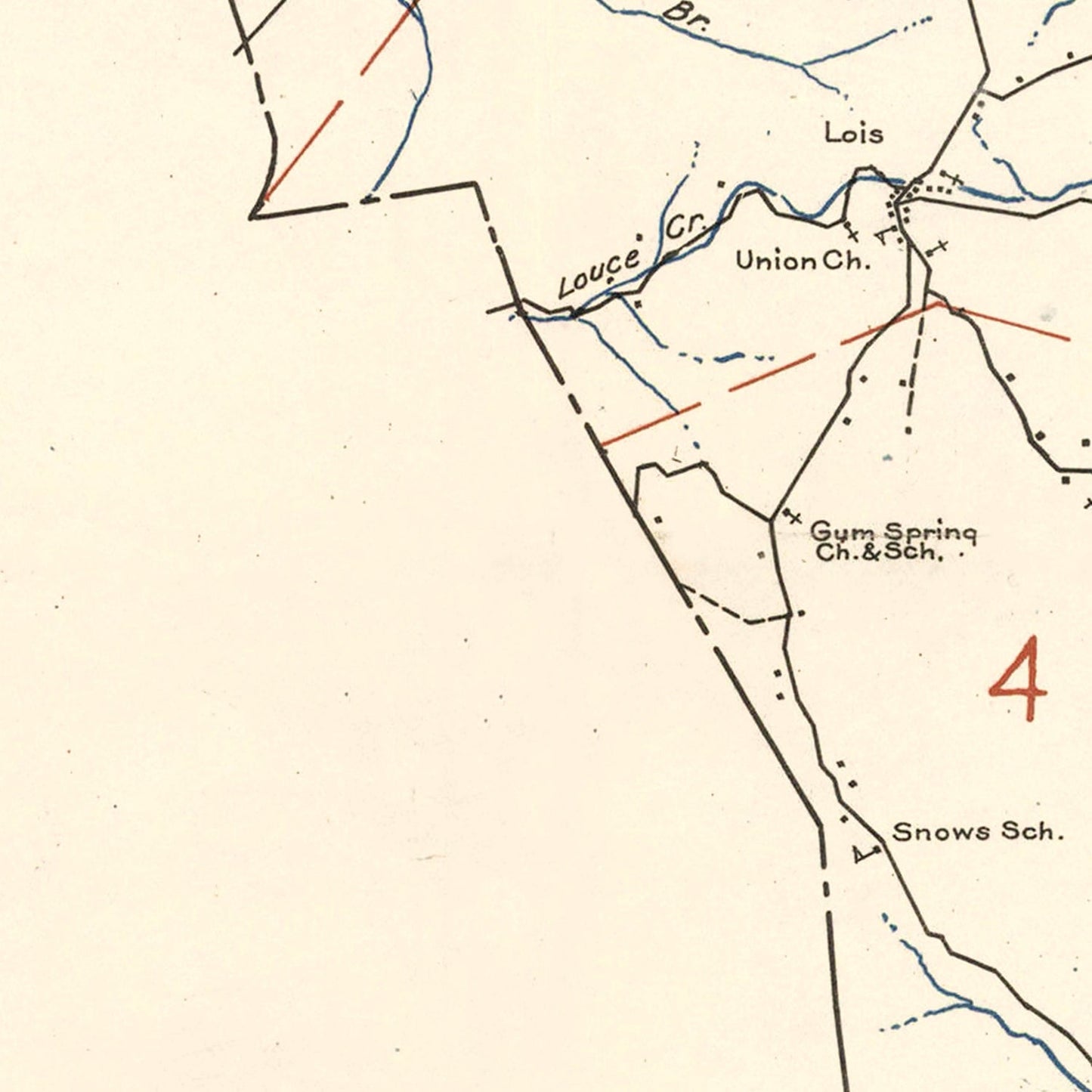 Vintage Map of Moore County, Tennessee 1935
