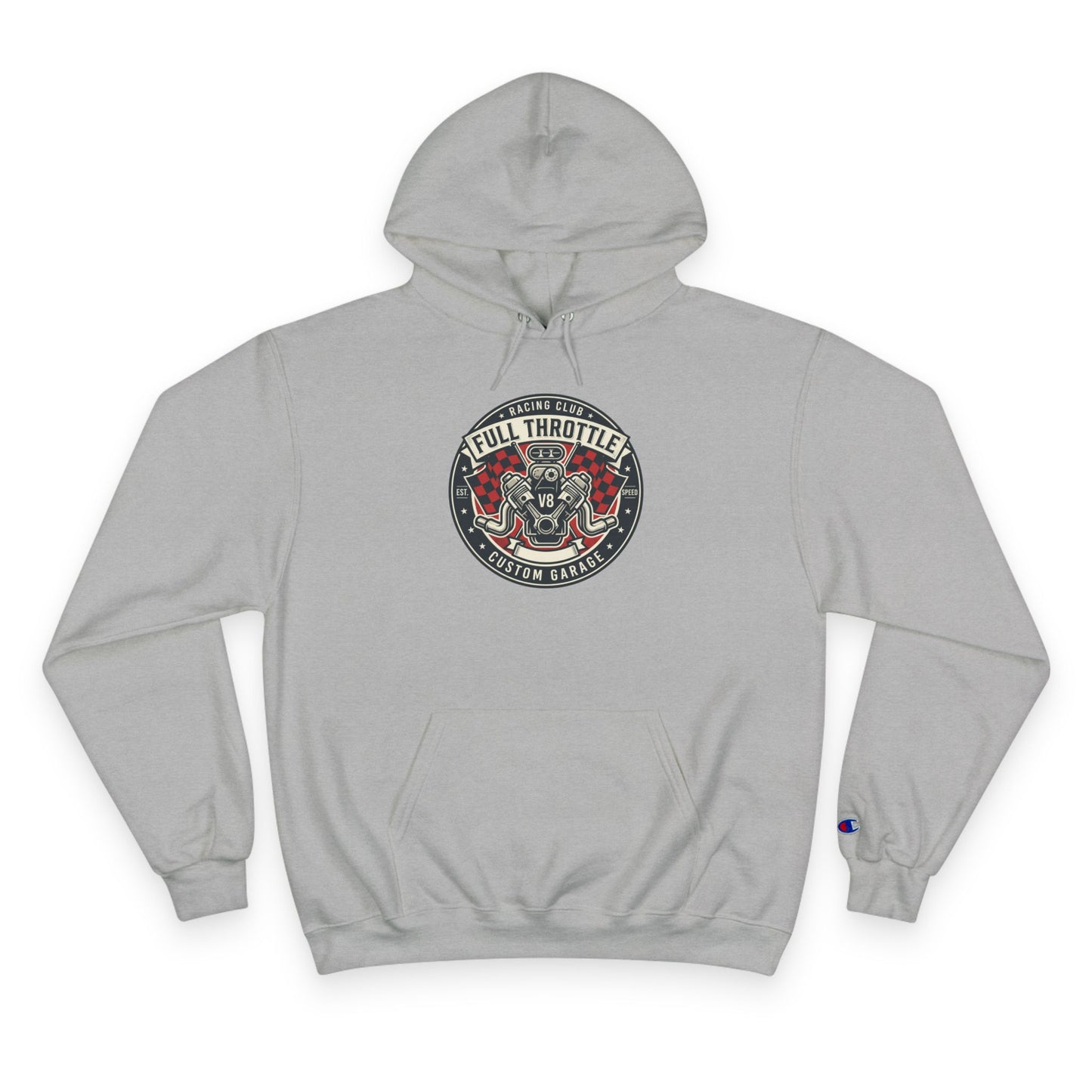 Full Throttle Champion Hoodie — Vintage Racing Graphic