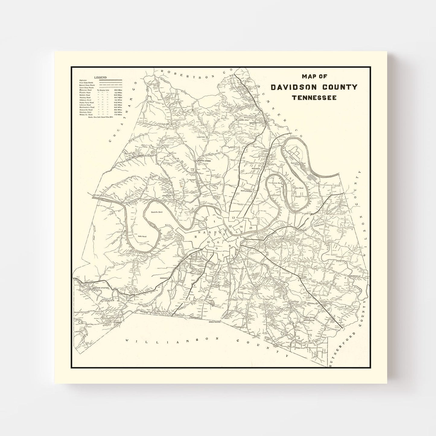 Vintage Cherokee National Forest Map 1939