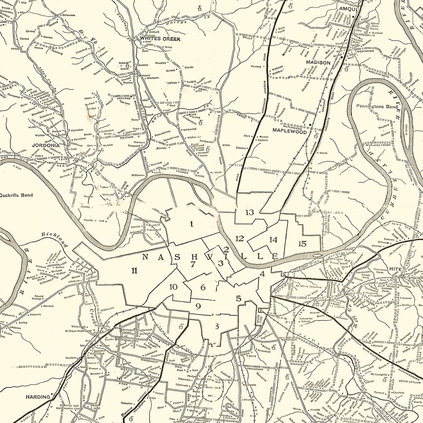Vintage Cherokee National Forest Map 1939