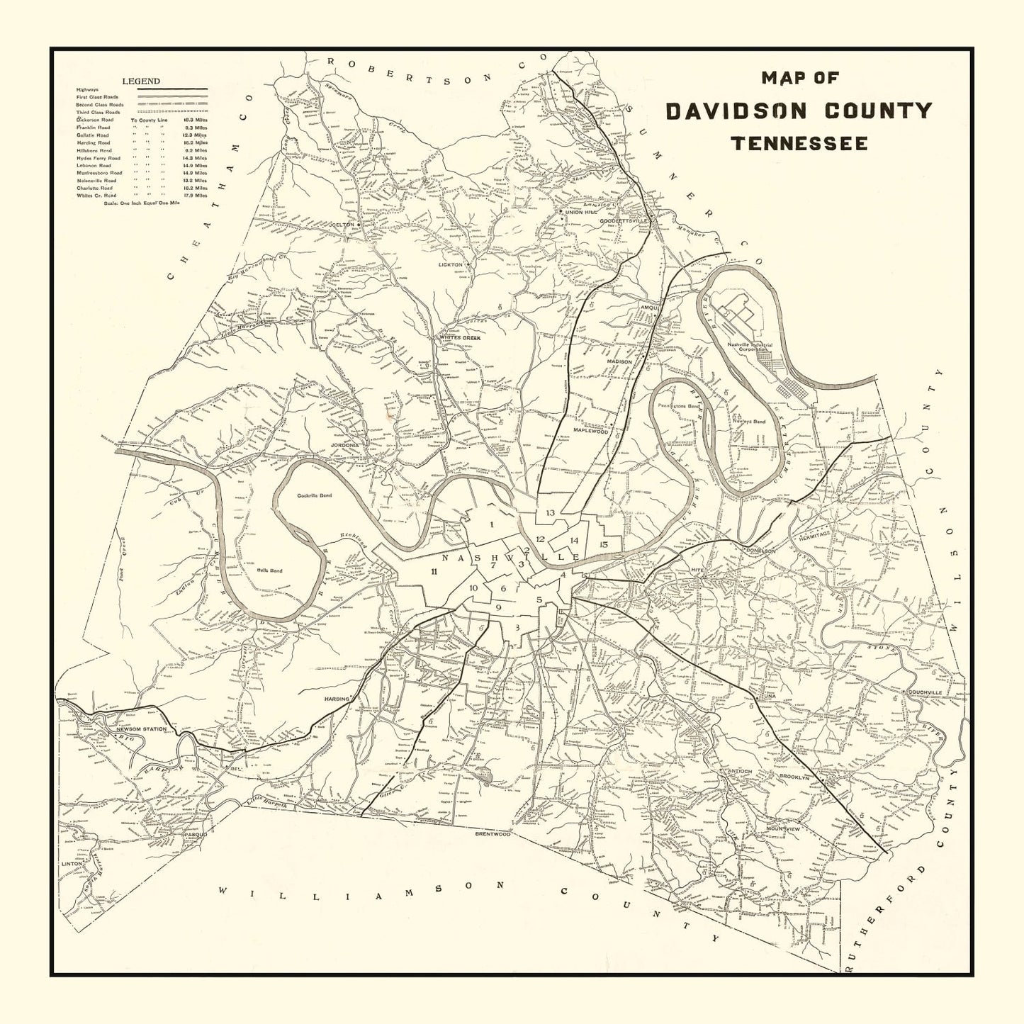 Vintage Cherokee National Forest Map 1939